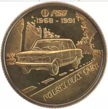 Монета Жетон Польши 2010 года Латунь Культовые польские автомобили