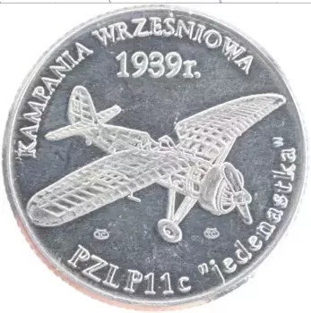 Монета Жетон Польши Алюминий Самолет (На магните)