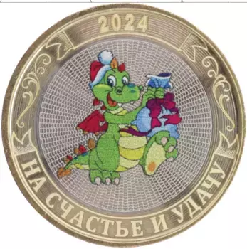 Монета Жетон России 2014 года Биметалл Цветная