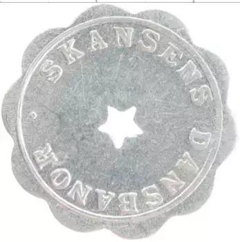 Монета Жетон Швеции Алюминий Танцевальный жетон Skansens Dansbanor