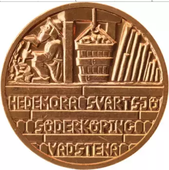 Монета Жетон Швеции Медь Жетон монетного двора