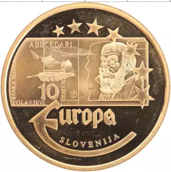 Монета Жетон Словении 2003 года Латунь Европа