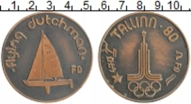 Монета Жетон СССР 1980 года Бронза Олимпиада 1980 года в Москве