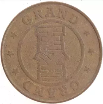 Монета Жетон Японии Латунь Гранд казино