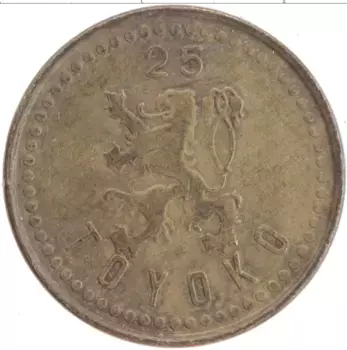 Монета Жетон Японии Латунь Токен