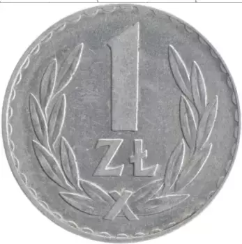 Монета злотый Польши 1971 года Алюминий