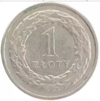 Монета злотый Польши 1994 года Медно-никель