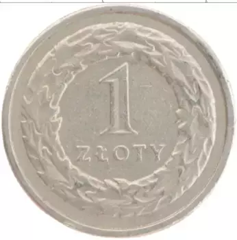 Монета злотый Польши 1995 года Медно-никель