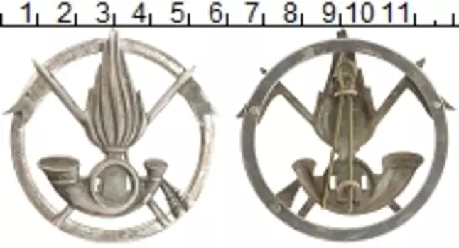 Монета Знак Италии Посеребрение Знак Фельдегерской службы