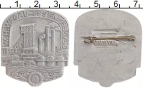 Монета Знак Третьего Рейха 1936 года Алюминий РАД Гау Эссен