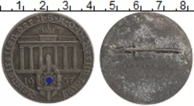 Монета Знак Третьего Рейха 1937 года Алюминий Ветеранский знак Берлин
