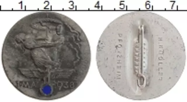 Монета Знак Третьего Рейха 1938 года Алюминий 1 мая