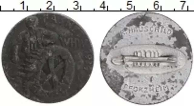 Монета Знак Третьего Рейха 1939 года Алюминий день труда