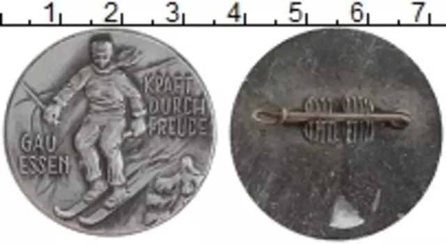 Монета Знак Третьего Рейха 1939 года Алюминий Спортивный знак Гау Гессен