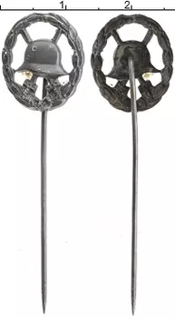 Монета Знак Третьего Рейха 1939 года Железо Фрачник знака за ранение