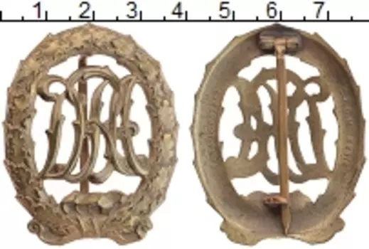 Монета Знак Третьего Рейха Бронза Спортивный значок DRL
