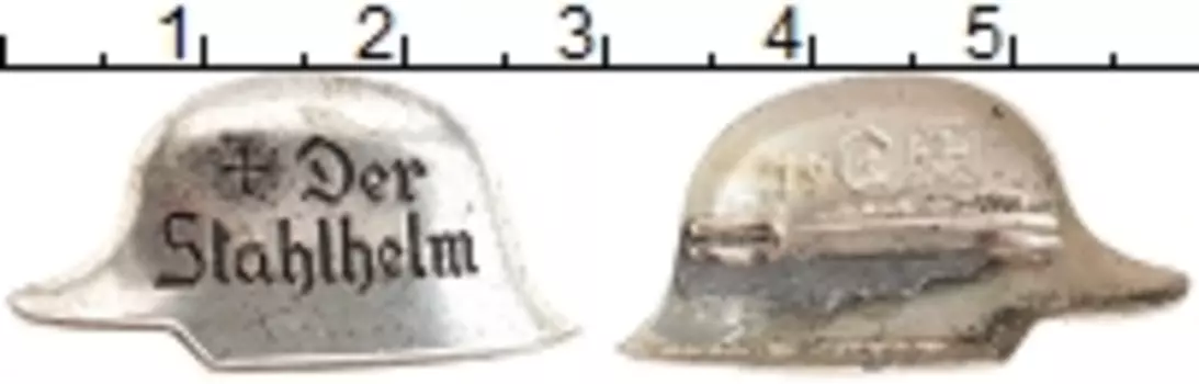 Монета Знак Третьего Рейха Медно-никель Ветеранская организация Стальной шлем