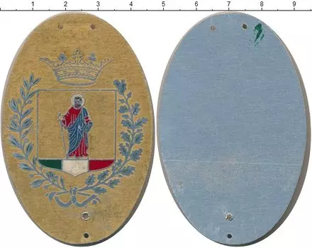 Монета Полицейский знак Италии Алюминий Герб города (Нашивка)