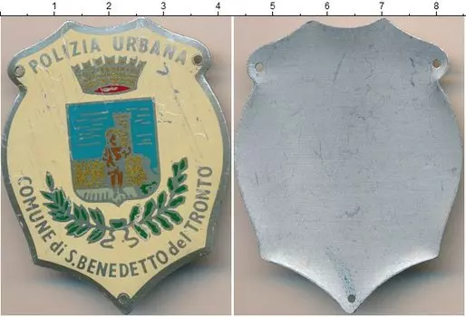 Монета Полицейский знак Италии Алюминий Сан-Бенедетто-дель-Тронто