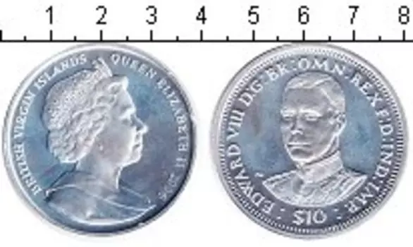 Монета 10 долларов Виргинских островов 2006 года Серебро Елизавета II