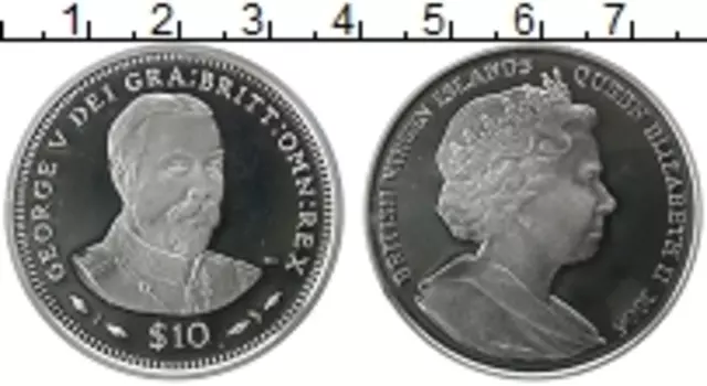 Монета 10 долларов Виргинских островов 2006 года Серебро Елизавета II