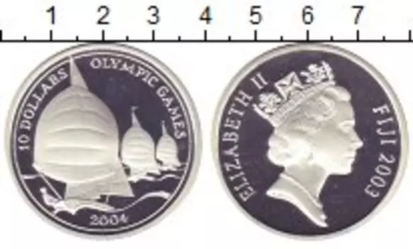 Монета 10 долларов Фиджи 2003 года Серебро Елизавета II