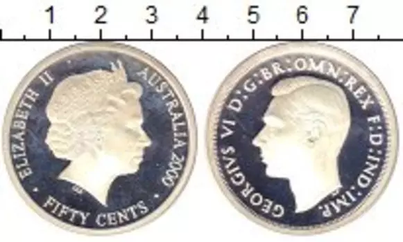 Монета 50 центов Австралии 2000 года Серебро Елизавета II