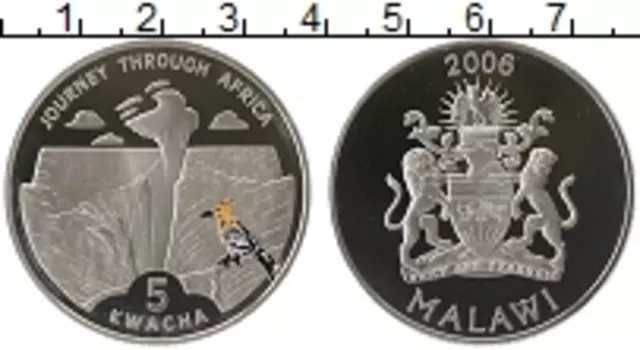 Монета 5 квач Малави 2006 года Серебро Цифровая печать