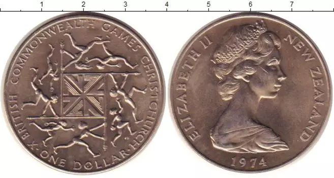 Монета доллар Новой Зеландии 1974 года Медно-никель Елизавета II