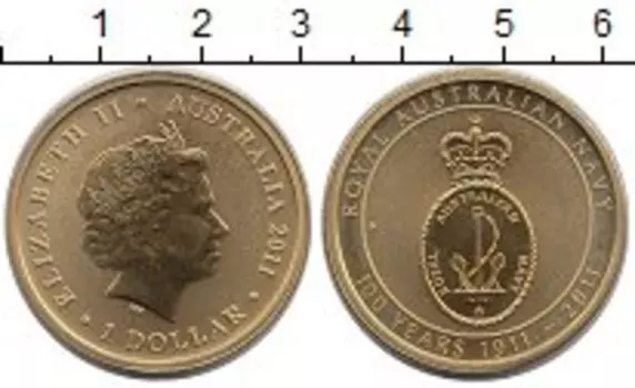 Монета доллар Австралии 2011 года Латунь Елизавета II