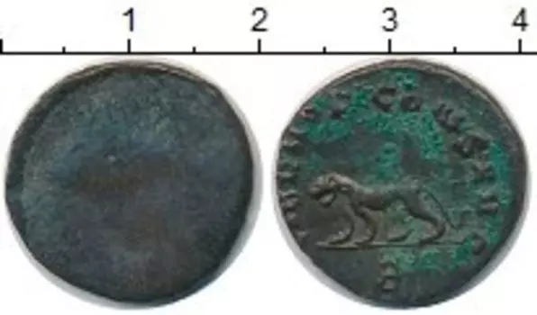 Монета антониниан Древнего Рима Бронза Галлиен (253-268) (Брак чекана!)