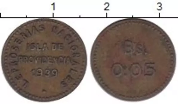 Монета 5 сентаво Венесуэлы 1939 года Латунь Лепрозорий
