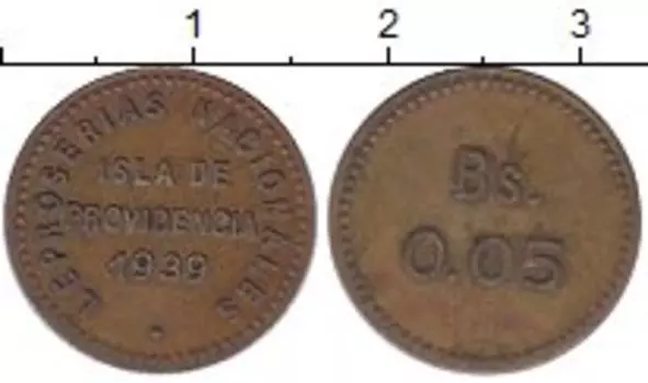 Монета 5 сентаво Венесуэлы 1939 года Латунь Лепрозорий