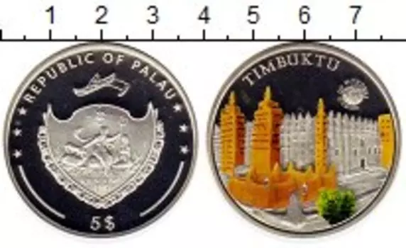 Монета 5 долларов Палау 2011 года Серебро `Серия ``Мир чудес``