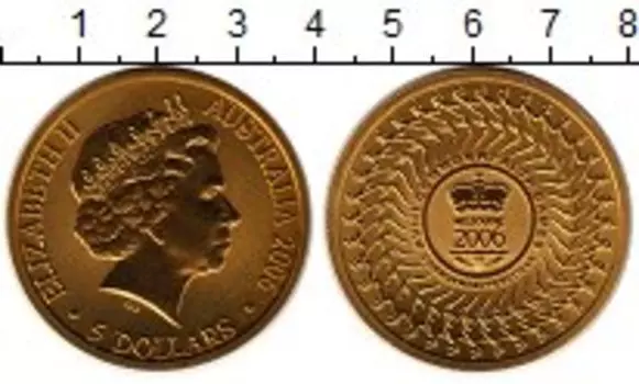 Монета 5 долларов Австралии 2006 года Латунь Игры содружества