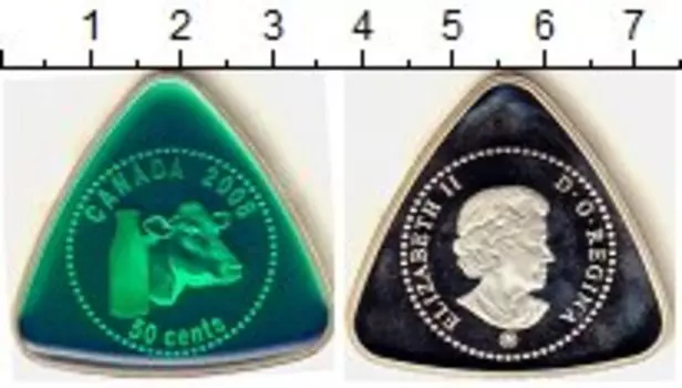 Монета 50 центов Канады 2008 года Серебро Елизавета II