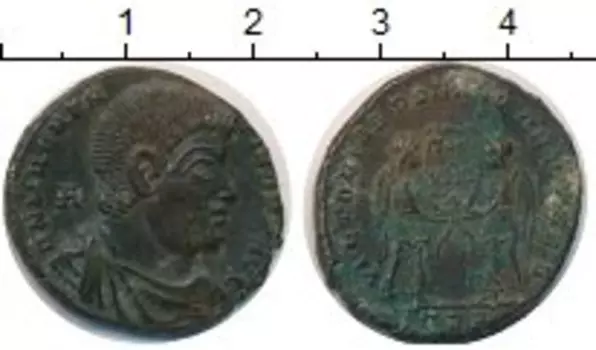 Монета центонианализ Древнего Рима Медь Магненций