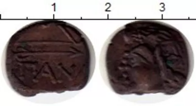 Монета халк Пантикопея Медь