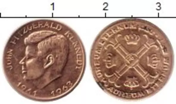 Монета Жетон Америки Бронза Джон Кеннеди