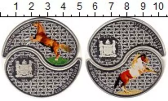 Монета доллар Фиджи 2014 года Серебро Год лошади