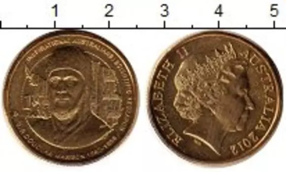Монета доллар Австралии 2012 года Латунь Елизавета II