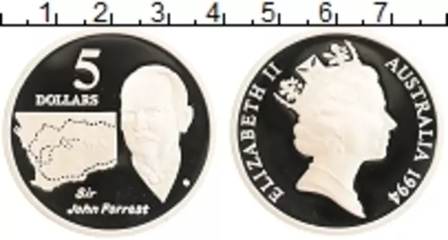 Монета 5 долларов Австралии 1994 года Серебро Первооткрыватели новых земель