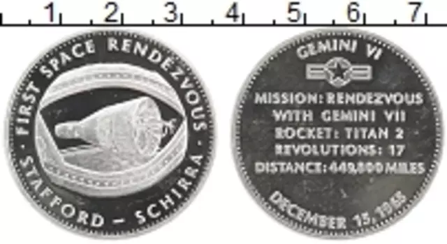 Медаль Америки Серебро Космос, GEMINI 6