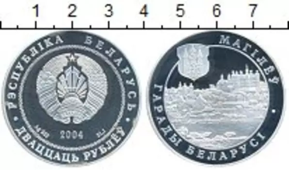 Монета 20 рублей Беларуси 2004 года Серебро Могилев
