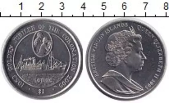 Монета доллар Виргинских островов 2003 года Медно-никель Елизавета II