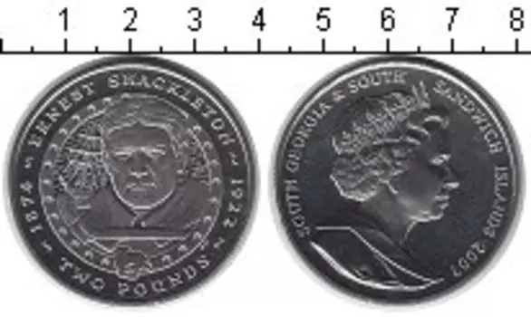 Монета 2 фунта Сандвичевых островов 2007 года Елизавета II