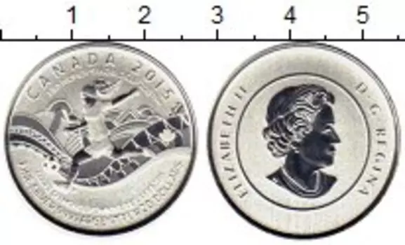 Монета 20 долларов Канады 2015 года Серебро Чемпионат Мира по футболу среди женщин
