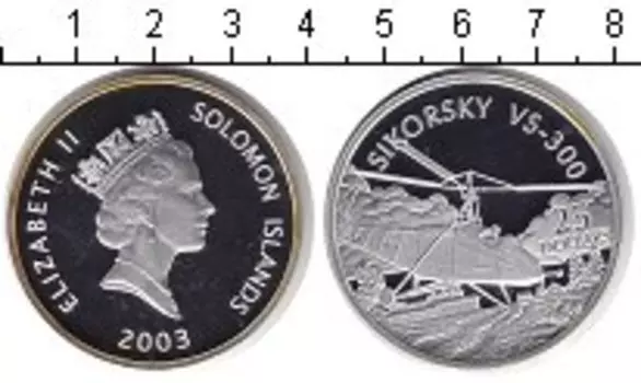 Монета 25 долларов Соломоновых островов 2003 года Серебро Елизавета II