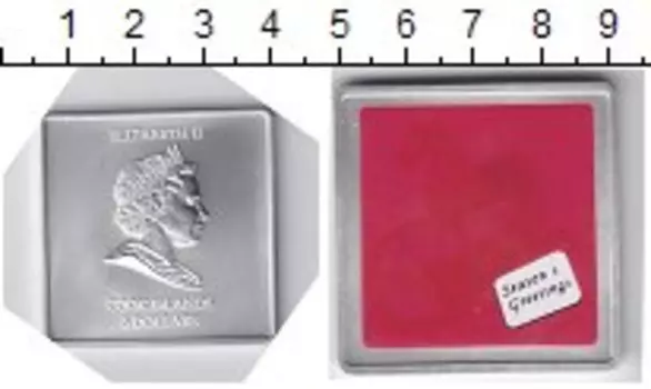 Монета 5 долларов Островов Кука 2010 года Серебро Цветная эмаль