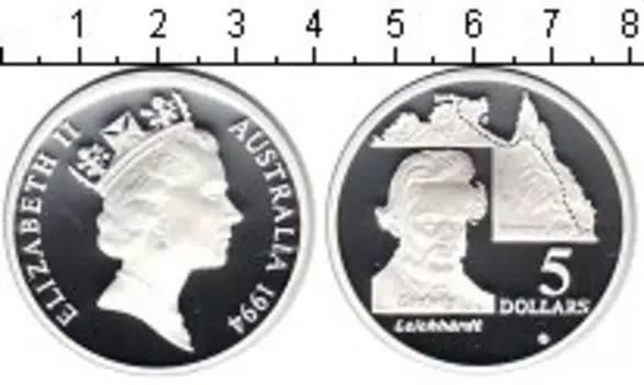 Монета 5 долларов Австралии 1994 года Серебро Елизавета II